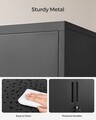 Dulap metalic pentru birou, Songmics, 80x40x90 cm, otel, negru
