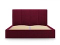 Pat tapitat cu somiera rabatabila si lada depozitare, Juniper, Mazzini Sofas, 208x170x104 cm, catifea, bordo