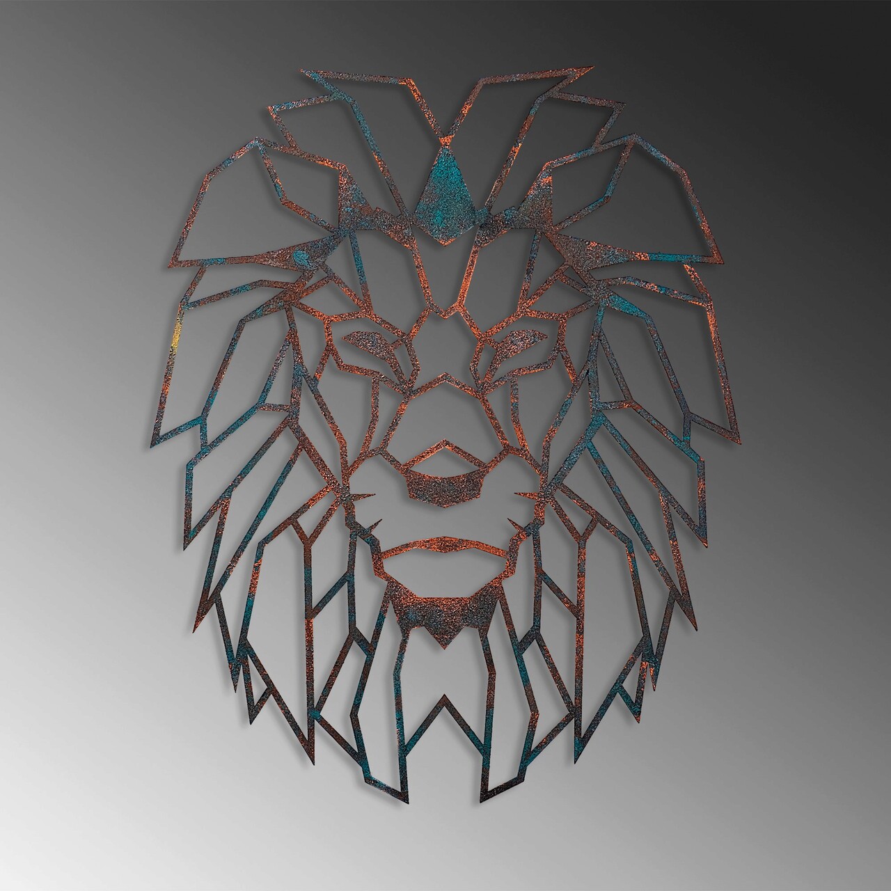Decoratiune de perete, Lion, 40 x 50 cm, Multicolor - imagine 4