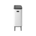 Cos de gunoi cu soft touch, Brabantia, Bo Touch, 60 L, 31.2x54.5x81.5 cm, otel, alb