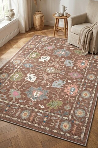 Covor, DC-7530-28, 120x250 cm, Poliester, Maro