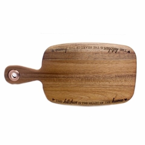 Tocator Heart of the Home, 38.1x18.5 cm, lemn de salcam