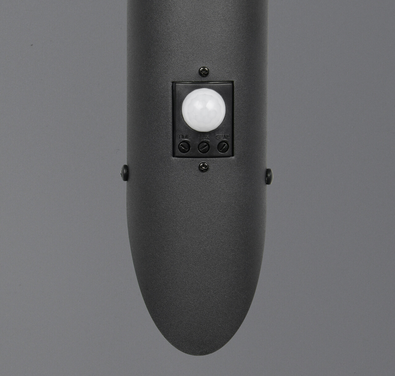 Aplica de perete pentru exterior cu senzor Trioto, TRIO, 7.5x17x39 cm, 25W, 1x E27, inox, negru mat/alb