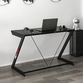 Birou pentru jocuri, Minerva, Zoned, 120x60x77 cm, PAL, Negru