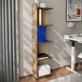Corp biblioteca, Hanah Home, Aura, 37.8x150x23.8 cm, Stejar cald/Nuc Istanbul