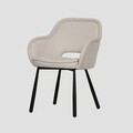 Scaun Campea, Homla, 62x61x84 cm, metal/poliester, bej