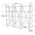 Biblioteca ML4, Locelso, 219.6x34x180 cm, maro