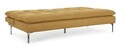 Canapea extensibila cu 3 locuri Leon, Bizzotto, 190 x 94 x 85 cm, lemn de eucalipt/otel/poliester, galben