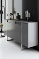 Set mobilier living, Bexley, Luxe, Antracit / Argintiu