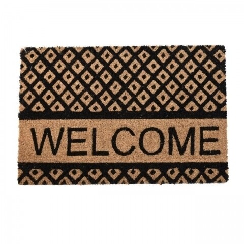 Covor de intrare InArt, 40x60, Welcome, maro/negru