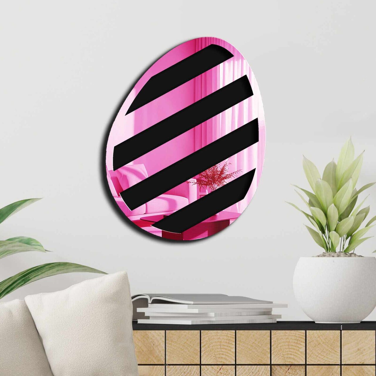 Oglinda decorativa, EAS004PINK, Baza din 100% EVA (Grosime: 10 mm), Roz — imaginea 3