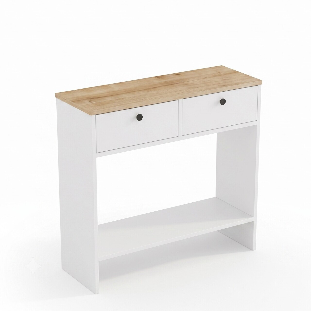 Bufet, Hanah Home, Modera, 90x81.8x29.6 cm, Stejar Safir / Alb — imaginea 3