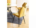 Scaun Arco Velvet, Signal, 51x46x91 cm, catifea/otel, mustar/negru