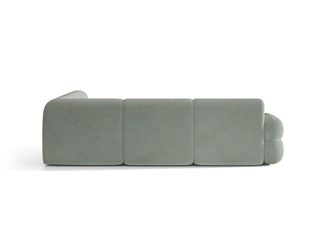 Coltar simetric 7 locuri, Neo, Micadoni Home, 295x295x83 cm, tesatura Chenille Silencio, albastru muted — imaginea 4
