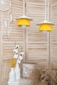Lustra Afternoon tea Twins, Deco Republic, E27, 1x60W, ceramica, verde deschis/galben