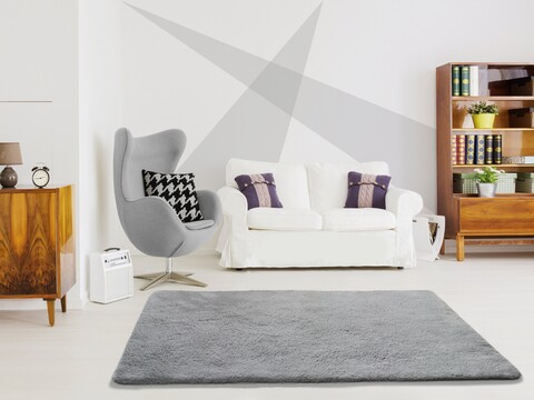 Covor, Alpaca Liso Silver, 140 x 200 cm, 100% poliester, gri