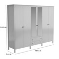 Dulap pentru haine, Cordelia, FRN-10011, Maro/Alb