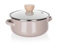 Set 3 cratite emailate cu capac Naturela, Banquet, 14/18/22 cm