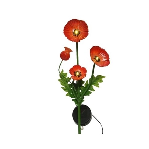 Lampa de gradina mac, lumineo, 17.5x9x80 cm, 3 led-uri, portocaliu
