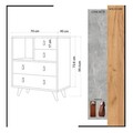 Dulap, Mod Design, Witlof, 70x88.6x40 cm, Stejar / Alb