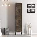 Dulap pentru haine, Hommy Craft, Kumsal P, 40x47.5x201.4 cm, PAL, Nuc / Antracit