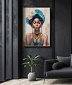 Tablou decorativ Ayda -B, Mauro Ferretti, 72x102 cm, canvas pictat/lemn de brad, multicolor