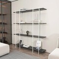 Corp biblioteca, Zena Home, Moss, 160x180x29.6 cm, PAL, Alb/Negru