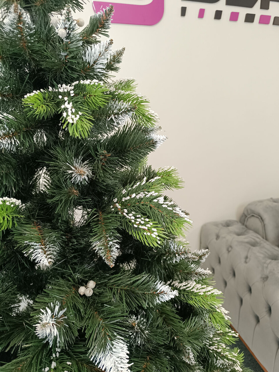 Brad artificial Christmas Deluxe by Sersimo, Diamant, 2D+3D, 180cm — imaginea 12