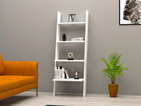 Corp biblioteca, puqa design, solid, 56x150x30 cm, pal, alb