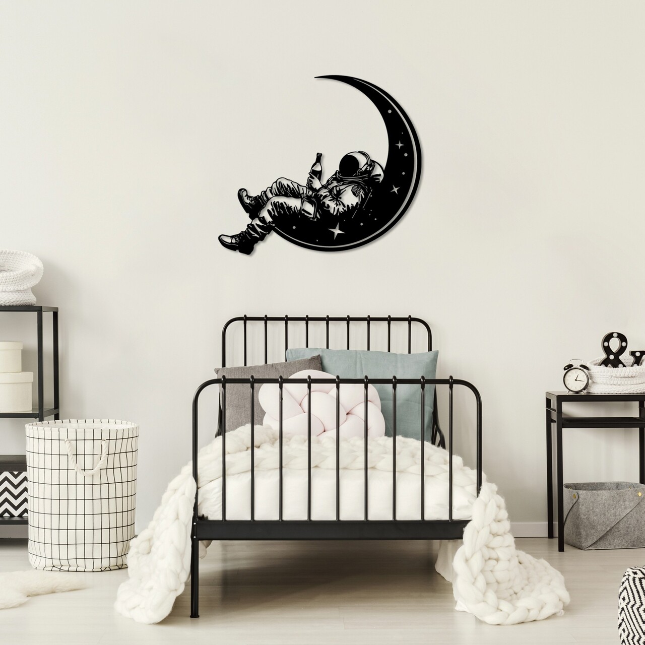 Decoratiune de perete, Space Boozer, Dimensiuni: 62 x 71 cm, Negru - view 4