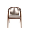 Scaun, Fairfax, Albero48, 55x77x47 cm, Lemn de fag , Nuc / Bej