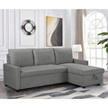 Coltar extensibil reversibil Corner, Pakoworld, 203x130x88 cm, textil, antracit