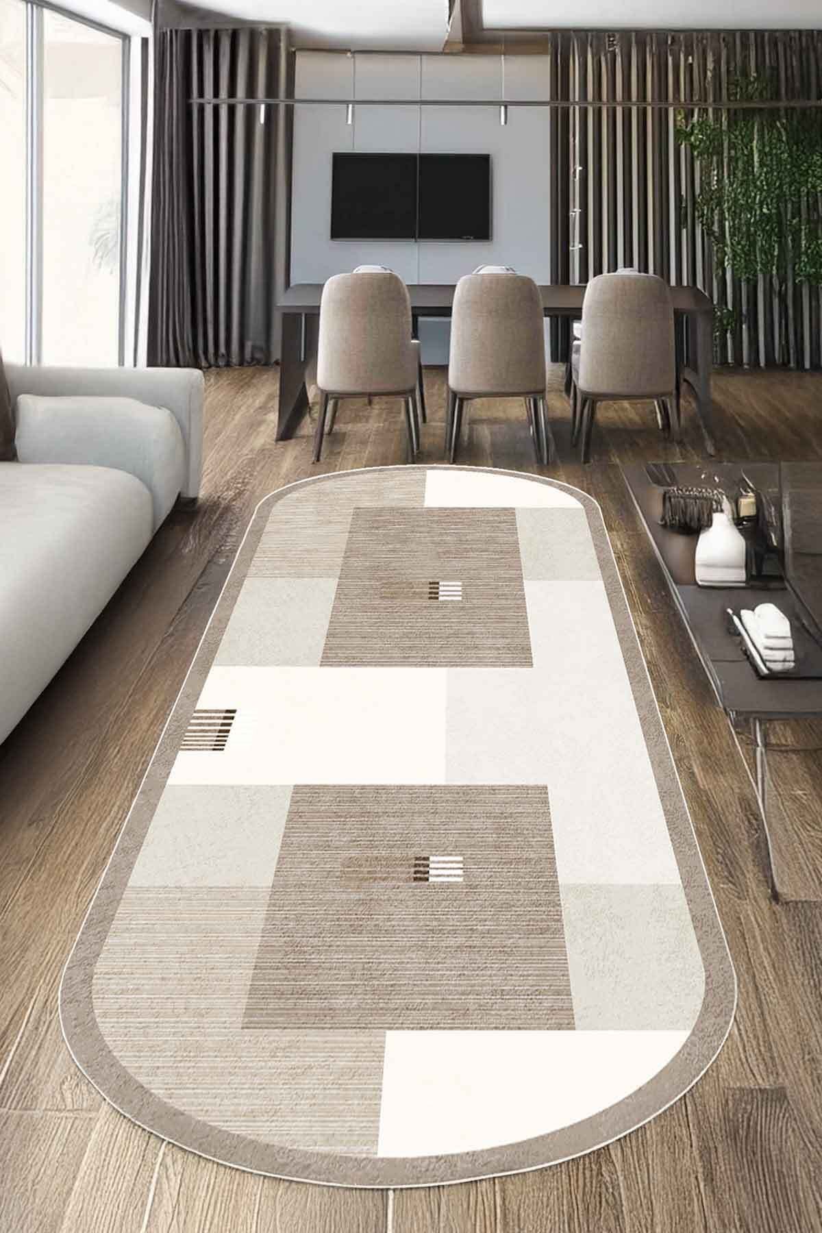 Covor, CLR-7376-HALI-31, 120x250 cm, Poliester, Bej