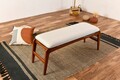 Banca, Vow Chair, Touch Bench, 120x40x45 cm, Lemn, Maro/Crem