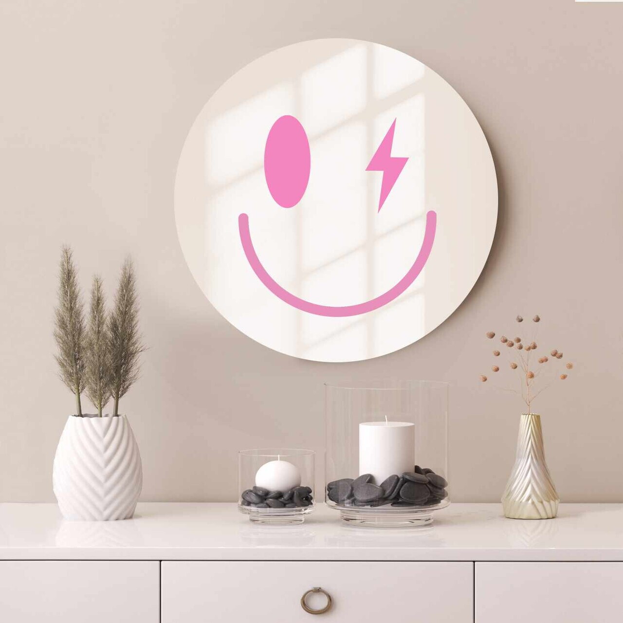 Oglinda decorativa AY11685 Sticla ø30 cm Multicolor