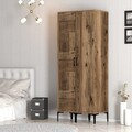 Dulap pentru haine, Hommy Craft, Kumsal PS, 80x47.5x201.4 cm, PAL, Maro