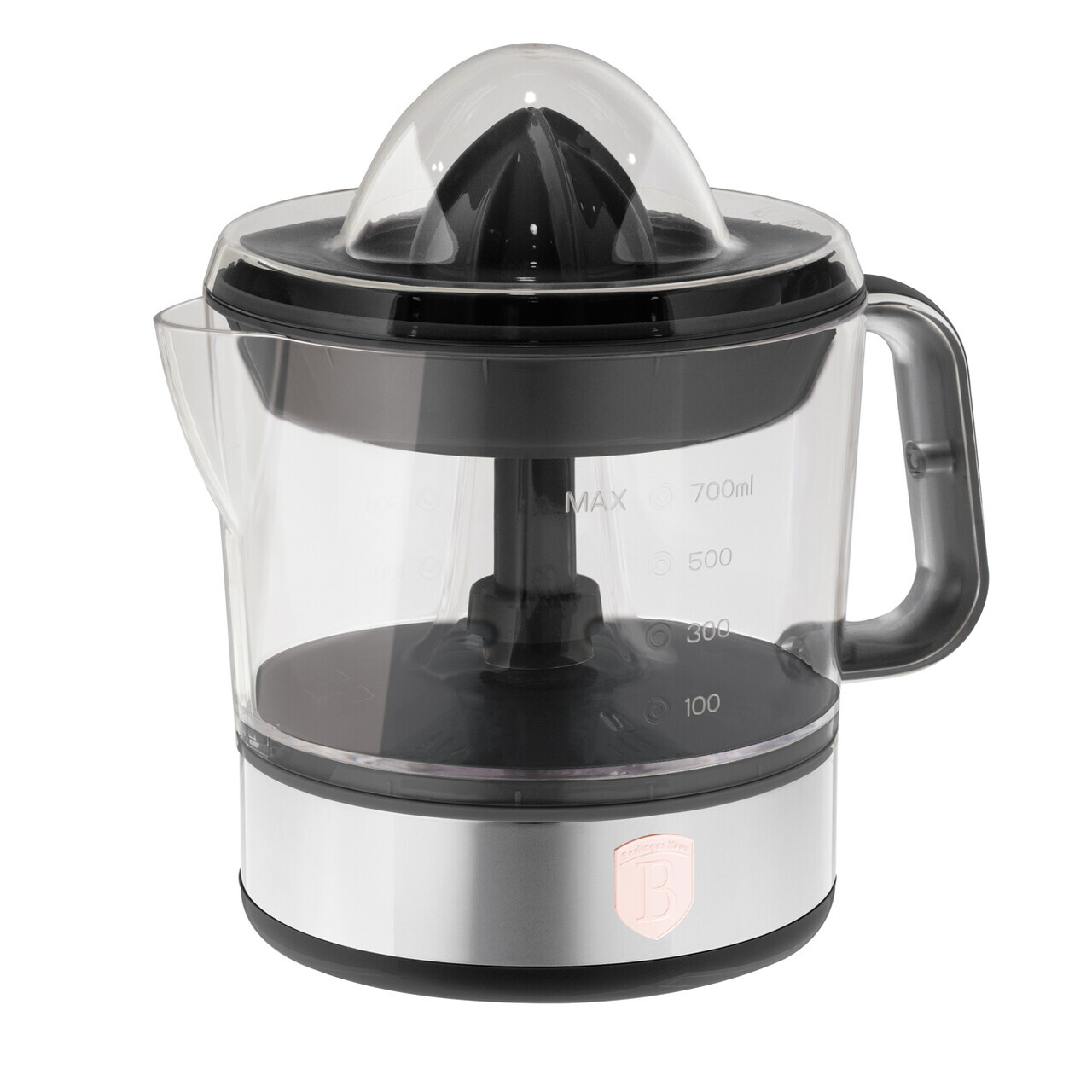 Storcator electric de citrice Berlinger Haus, Black Rose, 40W, 700 ml, plastic/inox, negru/transparent - imagine 3