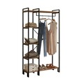 Cuier de perete, Puqa Design, Rex, 34x90x163 cm, PAL, Pin Atlantic / Negru