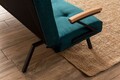 Canapea extensibila cu 3 locuri, Futon, 859FTN2905, Metal , Verde petrol