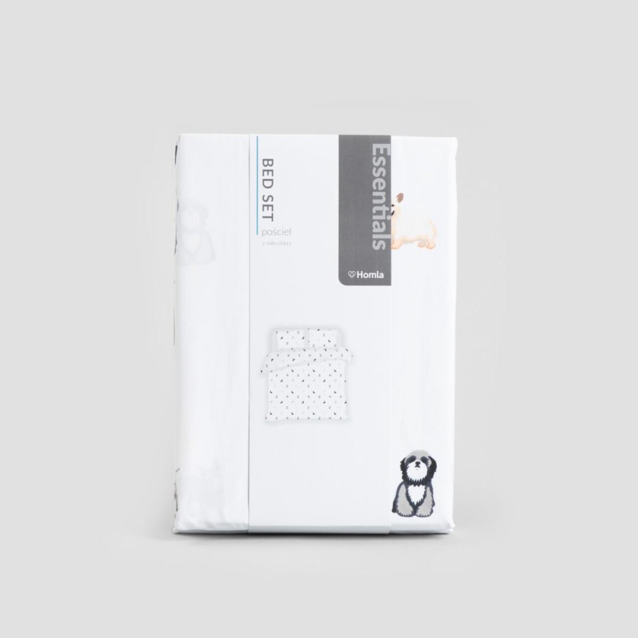 Lenjerie de pat dubla Cane, Homla, 3 piese, 160x200 cm, microfibra din poliester, multicolor