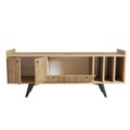 Comoda TV, Mod Design, Brukge, 150x56x40 cm, Stejar