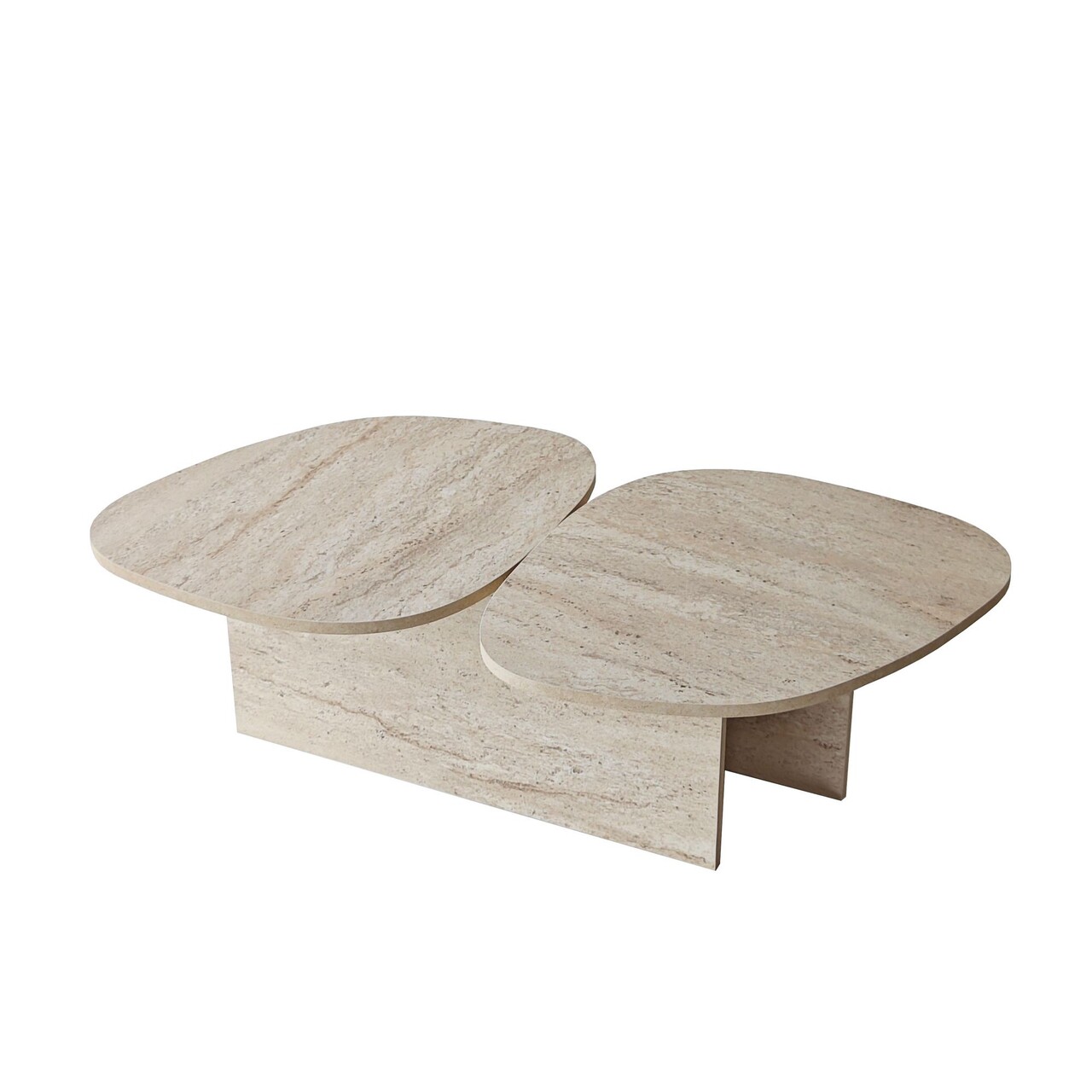 Masuta de cafea, Hanah Home, Stones, 125x38x60 cm, Travertin - view 10