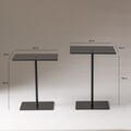 Set masuta de cafea, Neostill, Elegante 2, Negru / Fume