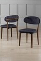 Set scaune 6 piese, Hanah Home, Onex, Antracit / Nuc