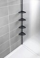 Etajera extensibila de colt, Allstar, Opal, 19.5 x 26 x 85-250 cm, metal, negru