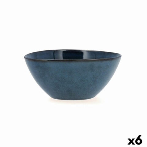 Set 6 boluri, bidasoa, ikonic, 15.8 x 15 x 7 cm, ceramica, albastru