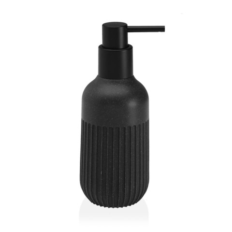 Dispenser sapun lichid stria, versa, 6.5 x 6.5 x 18.5 cm, polirasina, negru