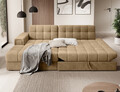 Coltar extensibil stanga 3 locuri ELTAP, LT-09MO, Blezalt, 240x150x82 cm, lemn/poliester, bej inchis