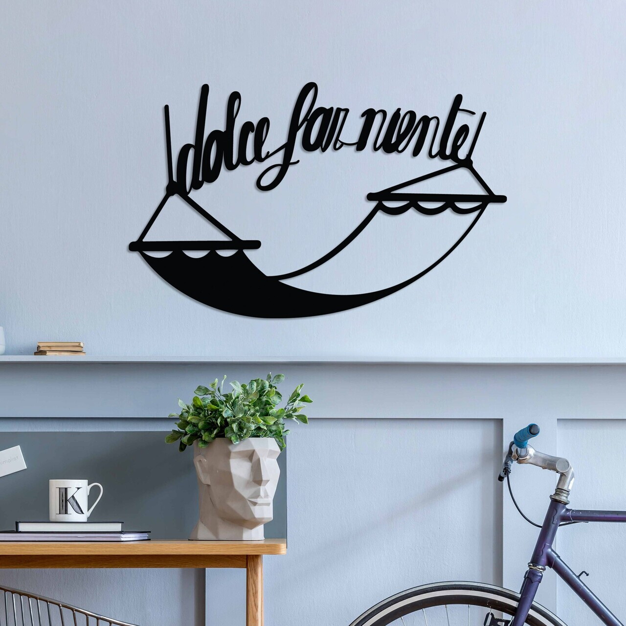 Decoratiune de perete, Dolce Far Niente 5, Dimensiune: 60 x 38 cm, Negru — imaginea 2