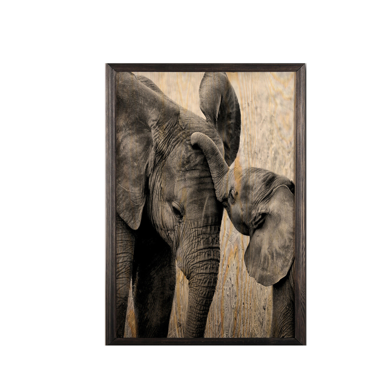 Tablou decorativ, Elephant Baby, Lemn, Lemn, Multicolor - 1 | YEO